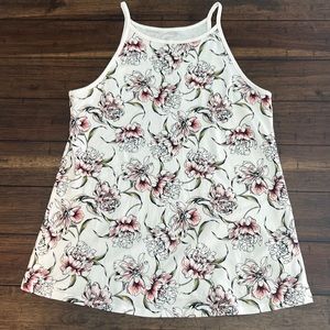 TORRID IVORY FLORAL SKETCH FOXY TANK